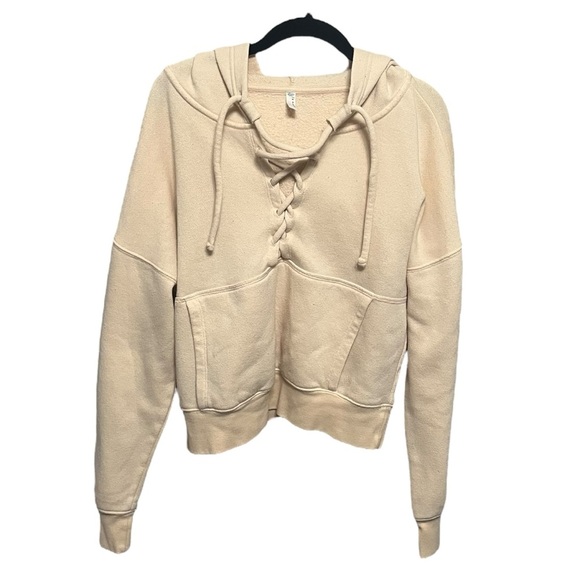 Free People Movement Believe It Lace Up Hoodie Sweatshirt - Picture 3 of 11